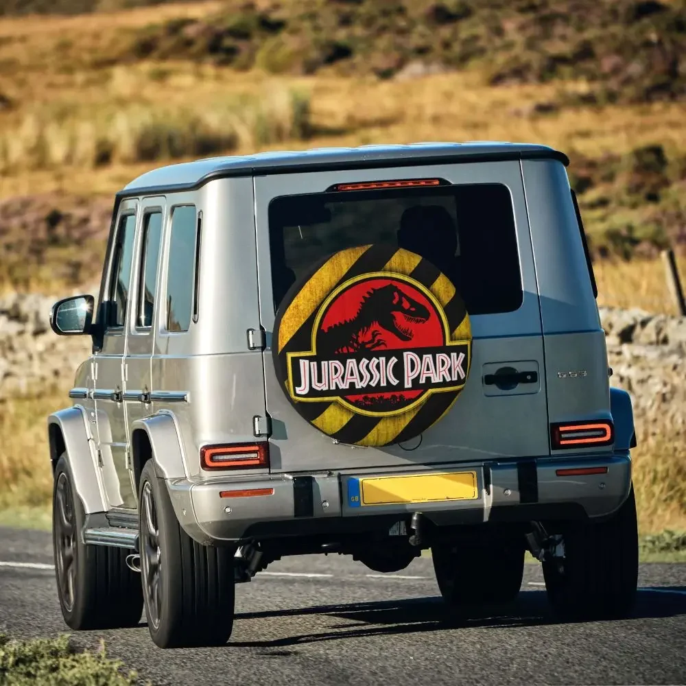 Maßgefertigter Jurassic Park Reserverad-Schutz 4WD 4x4 RV Sci-Fi Dinosaurier für Toyota RAV4 Prado 14" 15" 16" 17" Zoll – Detail 29