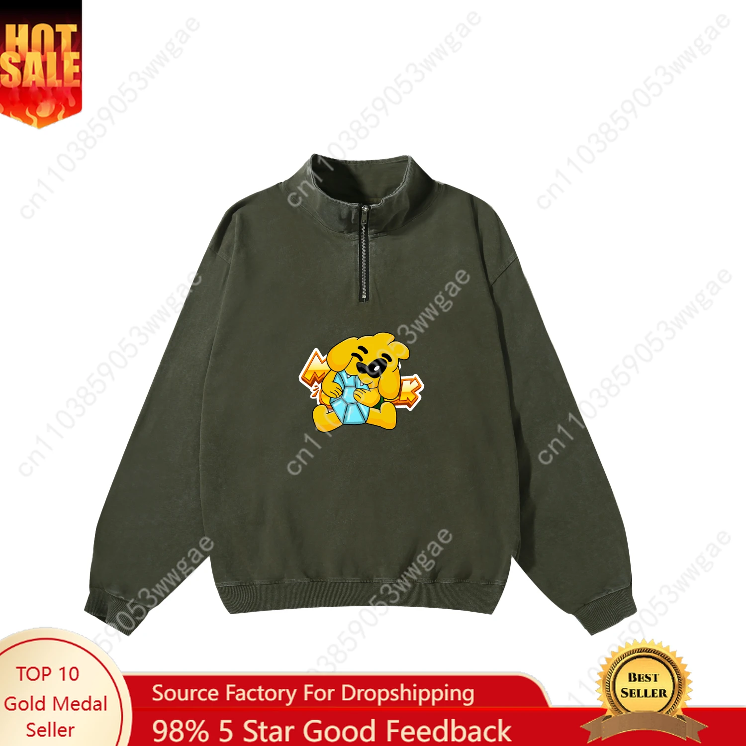 

Mikecrack Retro Sweatshirt Man Woman Teenager Vintage Pullover Half Zipper Sweatshirt Cartoon Customized Top Long Sleeved Tshirt