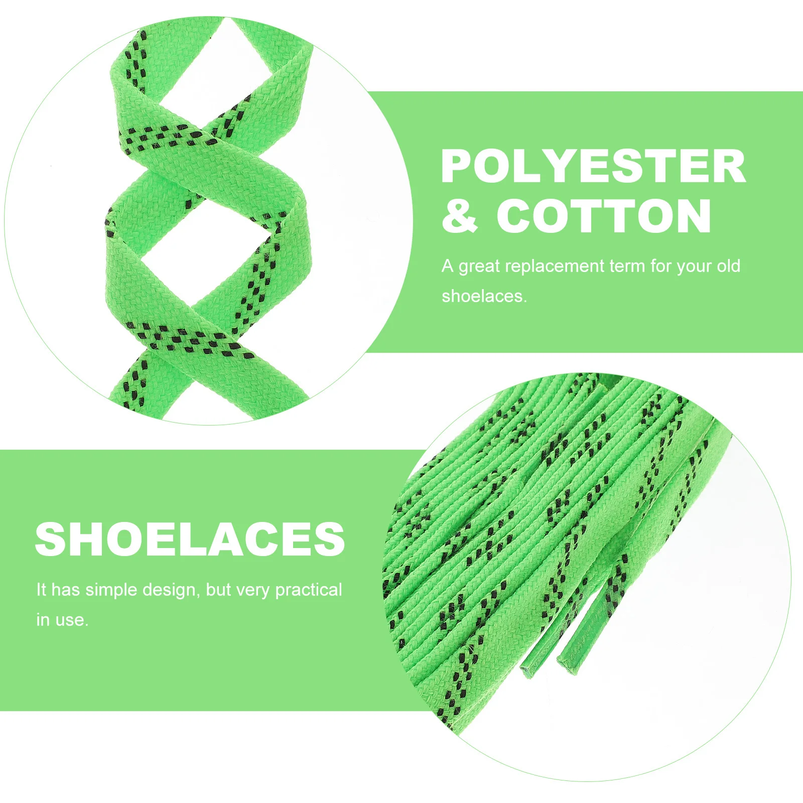 

1 пара профессиональных хоккейных шнурков, вощеные, прочные, незамерзающие, против перелома для катания на лыжах, спортивная обувь, зеленые, 96 дюймов