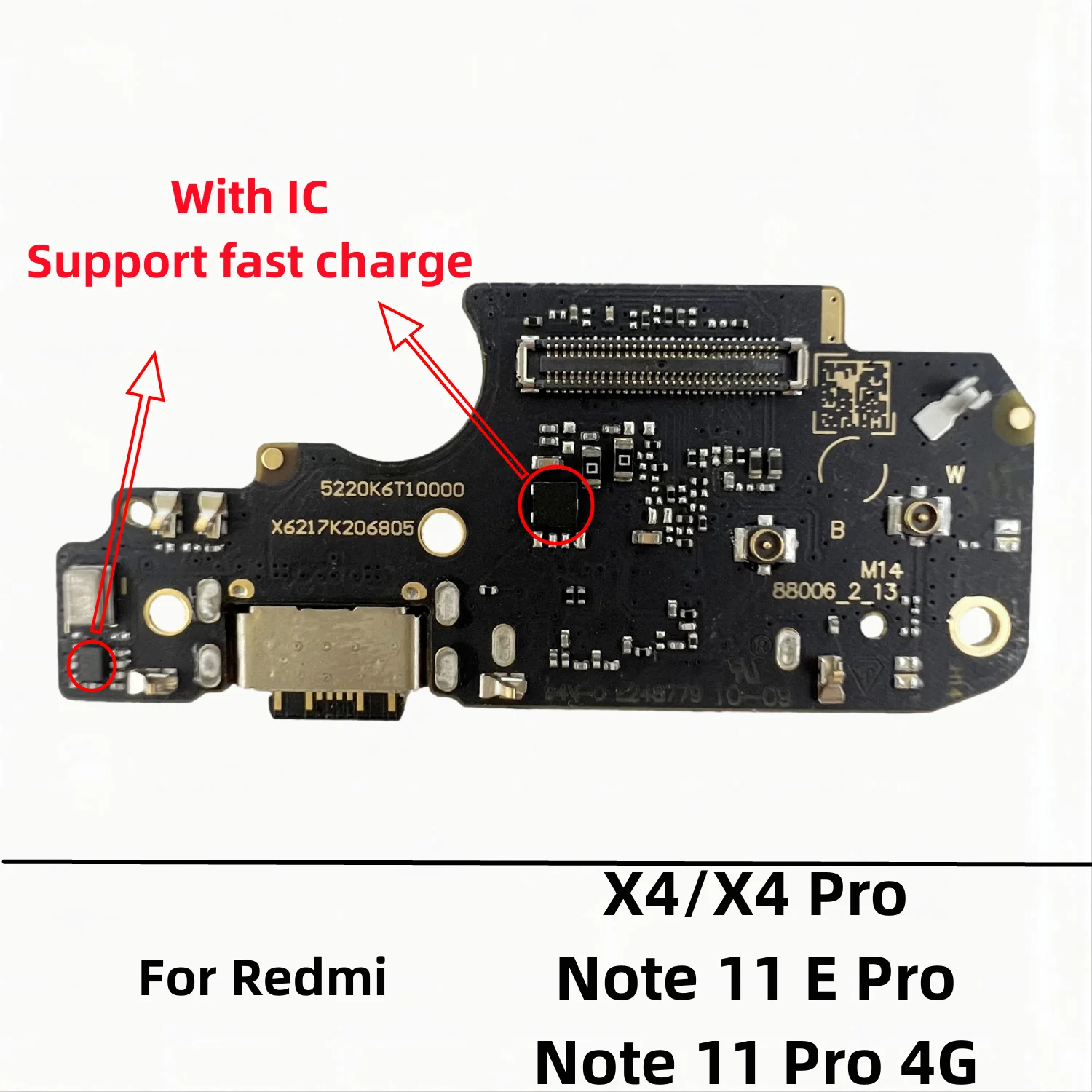 20 шт./партия, гибкий USB-кабель для зарядного устройства Redmi Note 11E 11T X4 Pro 4G GT