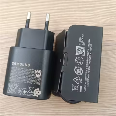 Samsung 25W EU Plug Super Fast Charger Usb Type C Cargador For Galaxy S24 S23 S22 Power Adapter For A55 A54 A13 Z Flip Fold 5 4