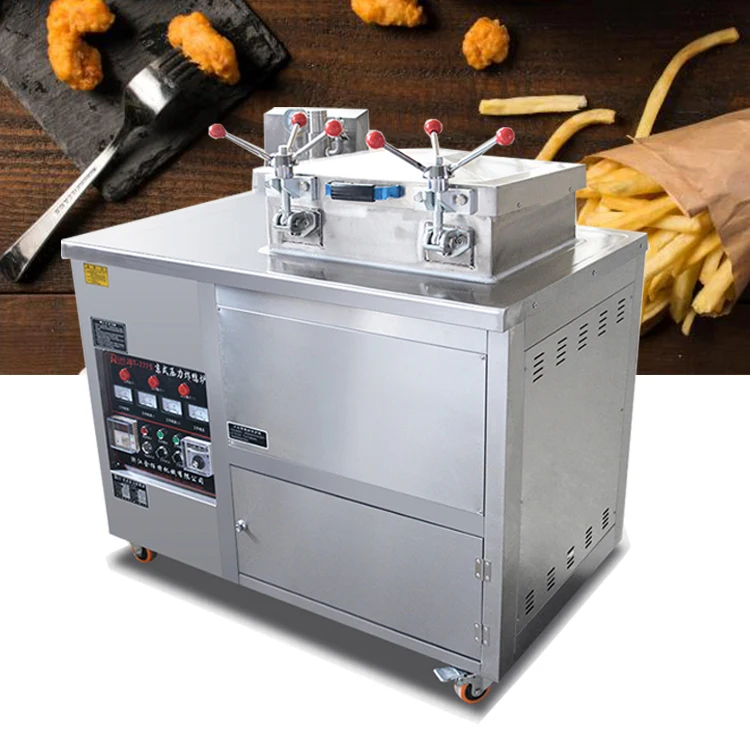 2026 CY-777 Electric/Gas Pressure Fry KFC Chicken Restaurant Commercial Chips Deep Fryer