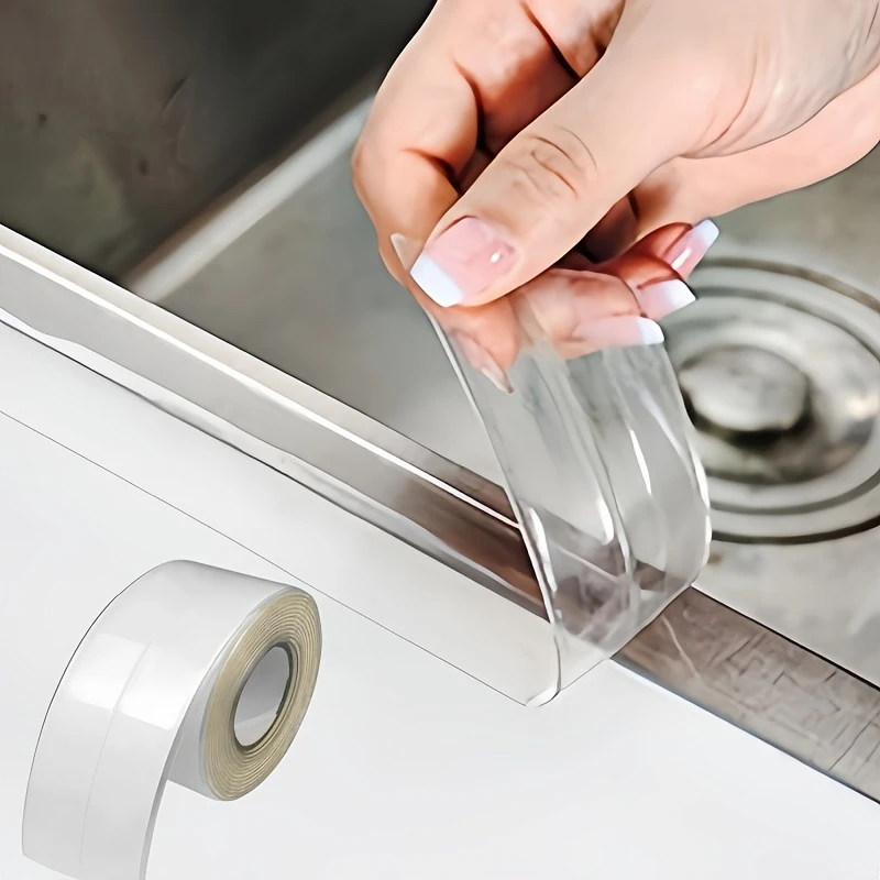3.2meter*3.8cm Self-Adhesive Gap Filler for Countertops, Stovetops, Sinks - PVC Sealing Tape, Kitchen and Bathroom Sealing Tape