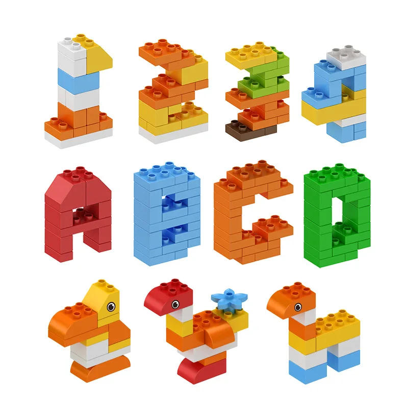 New Big Size Building Blocks Children Colorful Brick Bulk Bricks Base Plates Compatible With Brand Block Kids Educational Toys