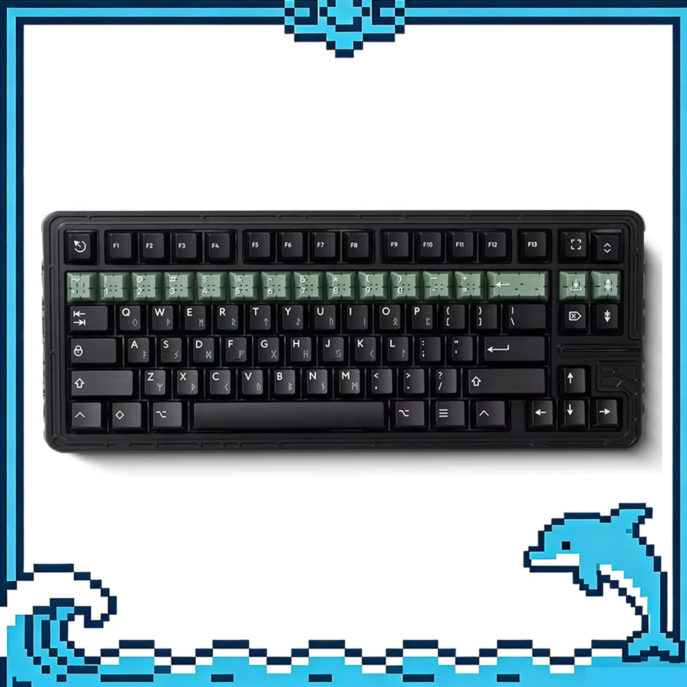 PBTfans Loki PC Keycaps Customization Of Two Colors And Three Colors Keyboard Keycaps Abs semi Permeable PBT PC Accessories Gift