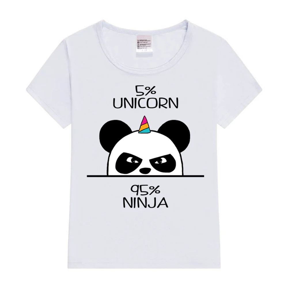 Unicorn Ninja Panda Kids T-Shirt Girls Shirt Kids Wild Tee T-shirt Child Summer T Shirt Children Clothe Toddler Short Sleeve Top