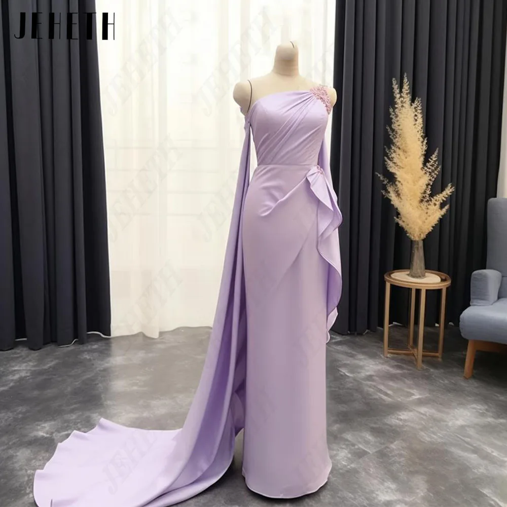 JEHETH Elegante ärmellose Abschlussball Kleid Real Foto Satin Meerjungfrau Abendkleid Jeheth elegantes ärmelloses Ballkleid echtes Foto Satin Meerjungfrau Abendkleid V-Ausschnitt Sweep Train maßge schneidert فساتين سر