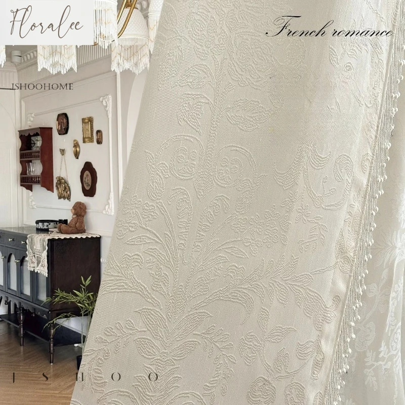 

Custom Size French Retro American Light Luxury Style Curtains for Living Dining Room Bedroom Elegant European Modern Window