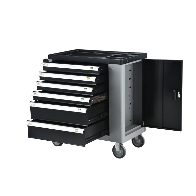 CE Certified ISO9001 5-Drawer Luxury Tool Cabinet SPCC Material Powder Coated Finish Rolling Storage Organizer Garage-OEM JMST
