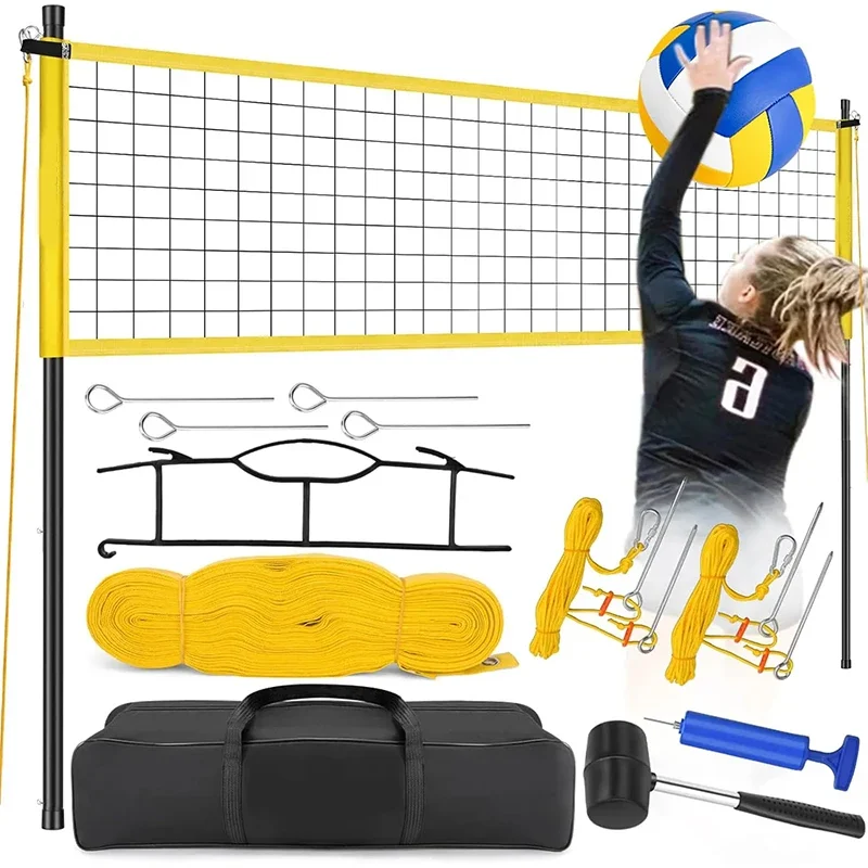 2026 Outdoor Volleyball Net For Backyard, Beach, And Lawn, Portable Volleyball Net Set