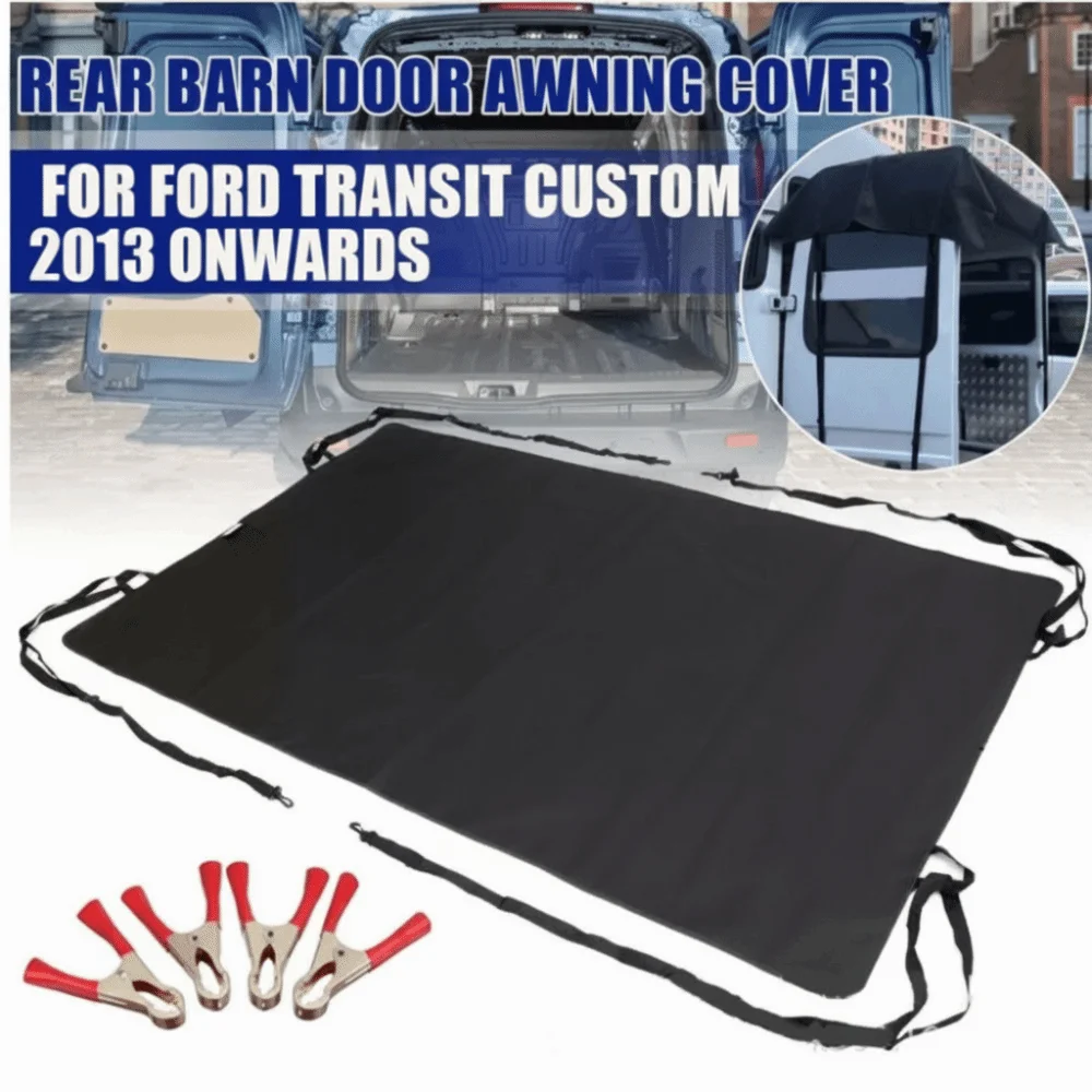 

High Quality 180x114cm RV Rear Door Awning Black Waterproof RV Tailgate Sunshade Versatile RV Tailgate Canopy Universal
