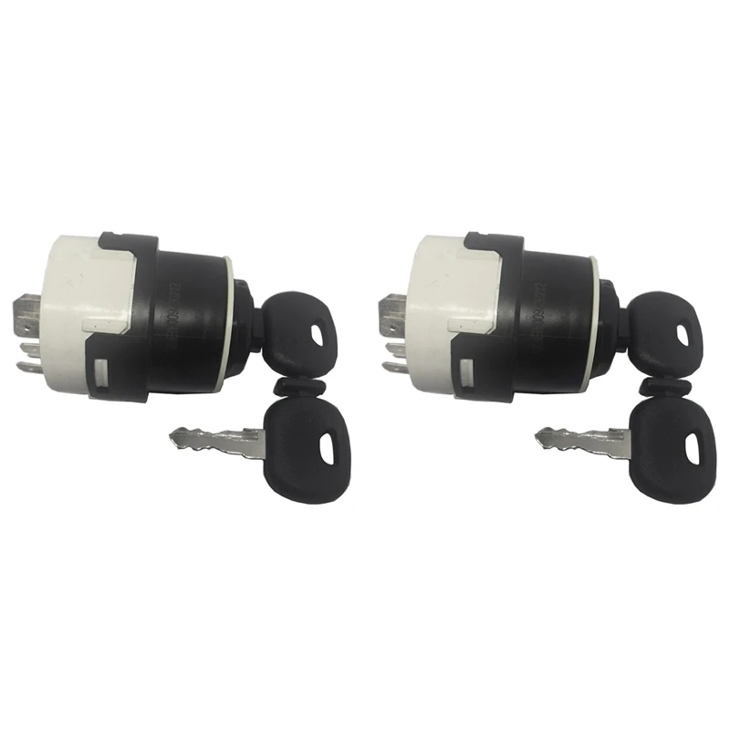 2X 7 Pins Starter Ignition Switch With Two 16403 Keys 0009730212 For Linde Forklift