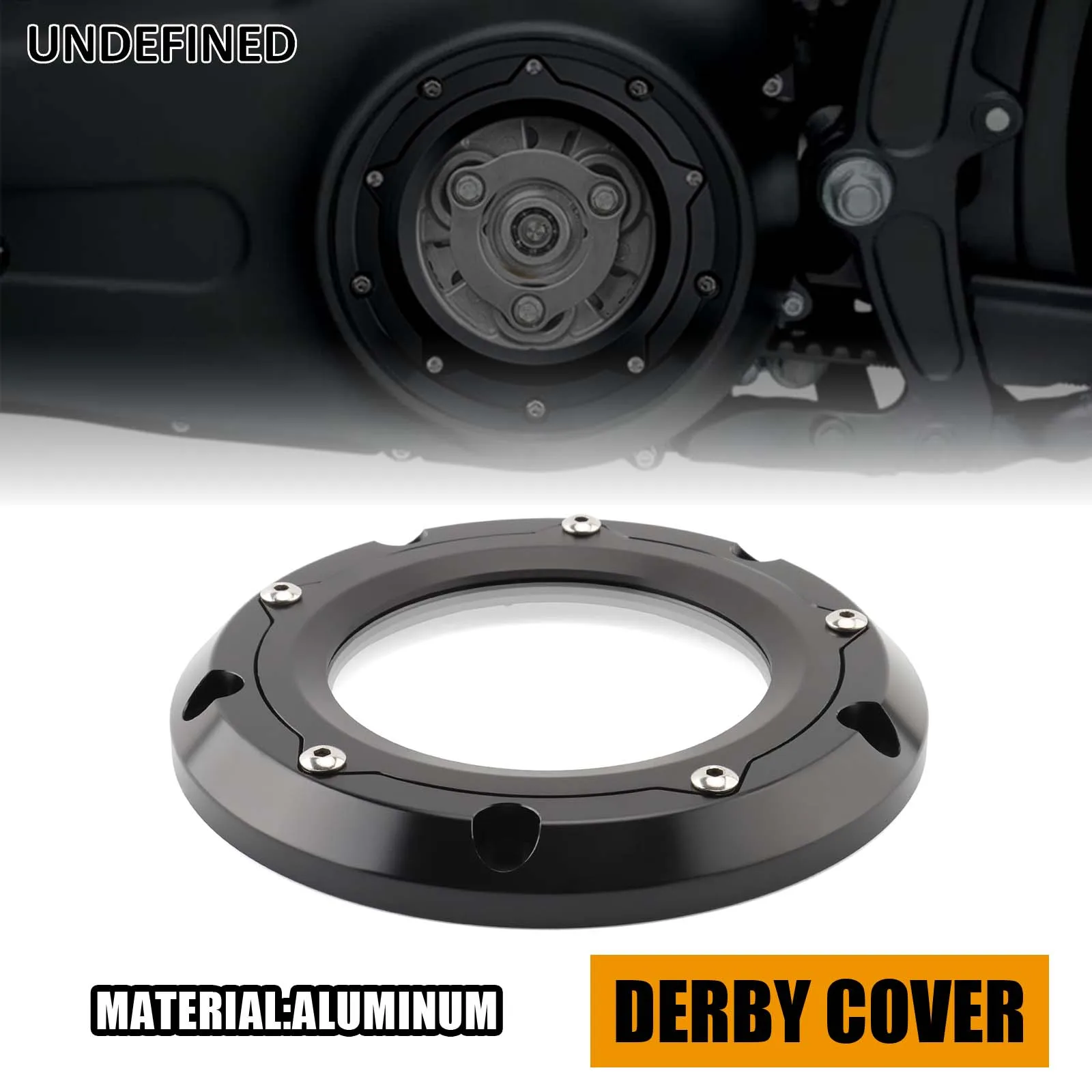 Dla Harley Softail Slim Street Bob Low Rider Fat Bob FLSB Deluxe Breakout 2018-2024 Czarny Chrom Aluminiowy Motocykl Derby Cover