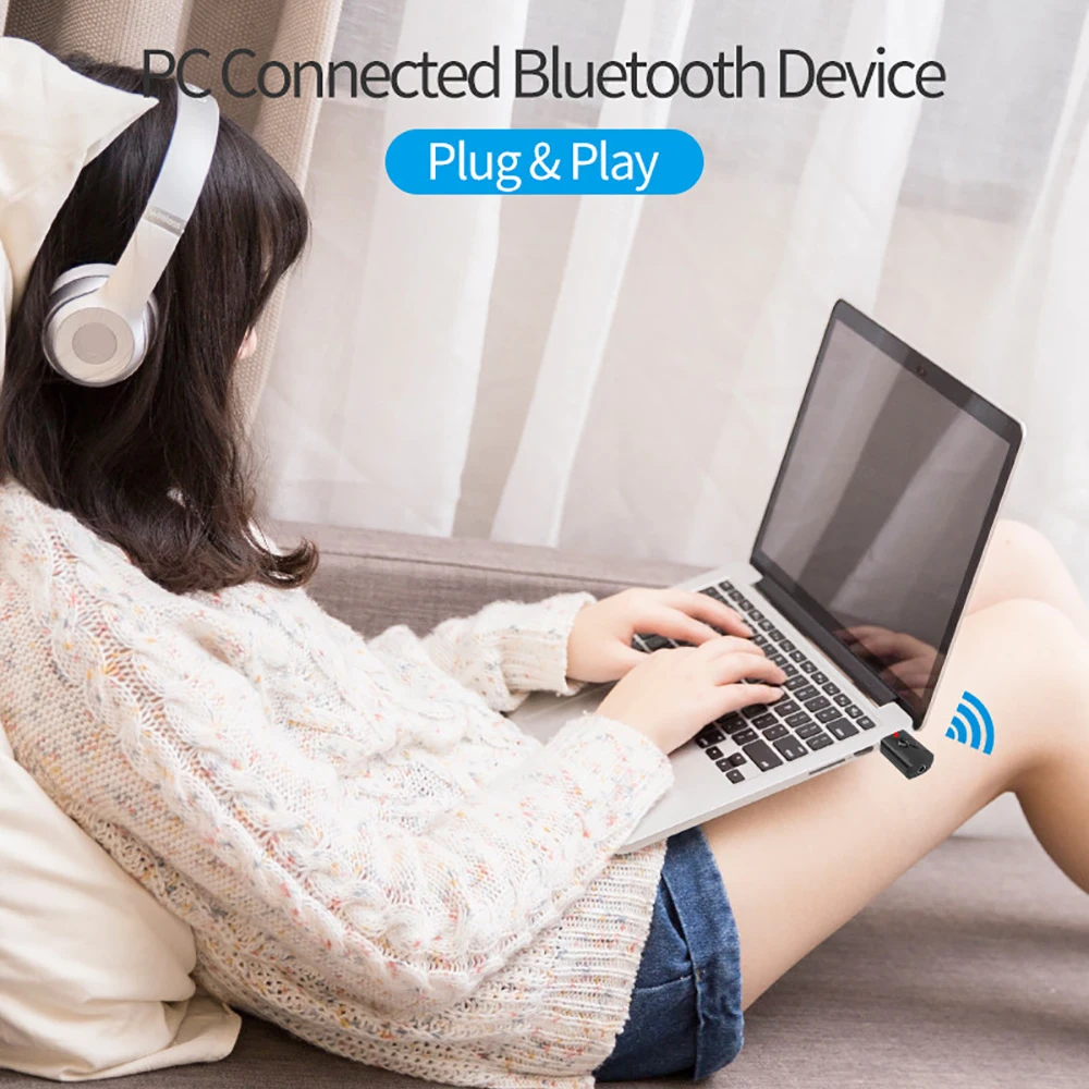 Adaptador inalámbrico 4 en 1 con Bluetooth 5,3, Dongle para PC, portátil, altavoz inalámbrico, transmisor y receptor de Audio