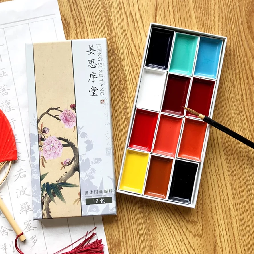Premium Chinese Mineral Pigments - 12/18/24 Colors - For Gongbi & Xieyi - Vibrant, Lightfast & Non-Fade Professional Art Supply