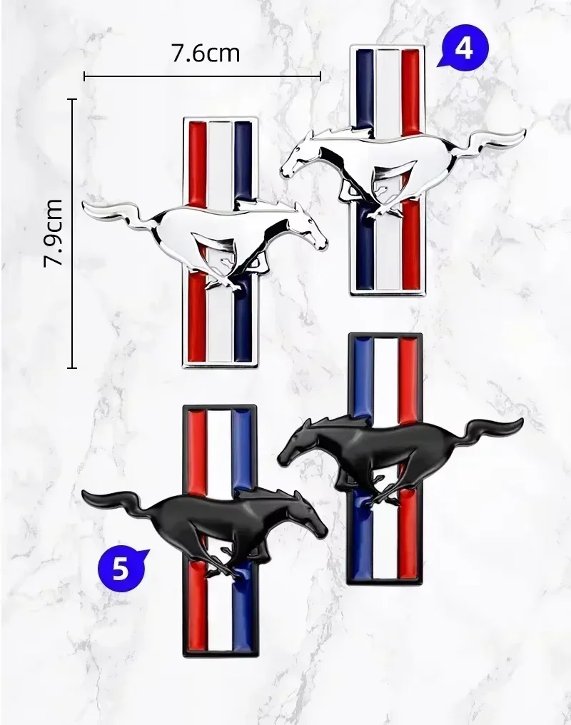 Car 3D Metal Badges Trunk Body Window Side Decoration Sticker For Ford ST Line Focus Mustang Fiesta Puma Ranger Kuga MK7 MAX F15 - view 2