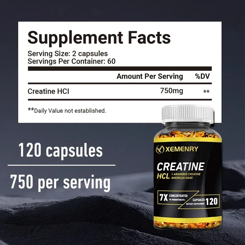 Creatine HCl - Muscle,Cognitive,and Cellular Energy Support,Boosts Energy, Endurance, Improves Athletic Performance