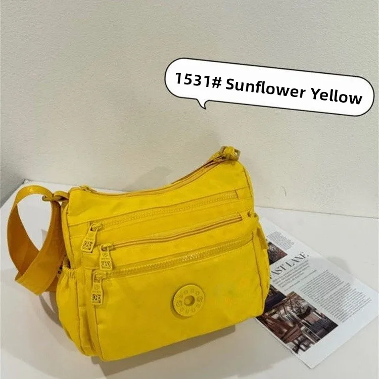 

Bobo Ladies Casual Nylon oulder Bag Large Capaci Multi-Layer Traveling Mom Bag Leisure Faion Simple Sle for Daily Use