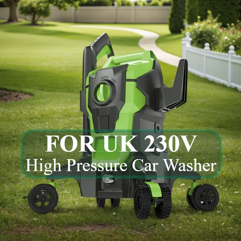 Para Reino Unido, 230V, estándar en inglés, lavadora de coches sin escobillas, lavado de coches de alta presión para el hogar, lavado de coches eléctrico, limpiador de pistola de agua para jardín