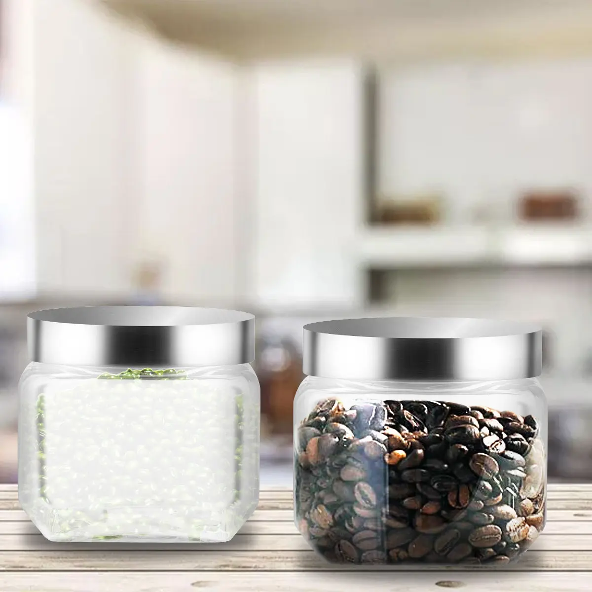 

1 шт. Герметичная стеклянная банка для хранения 800 мл с крышкой из нержавеющей стали, многофункциональный контейнер для продуктов, герметичная банка для кухни, для круп и конфет