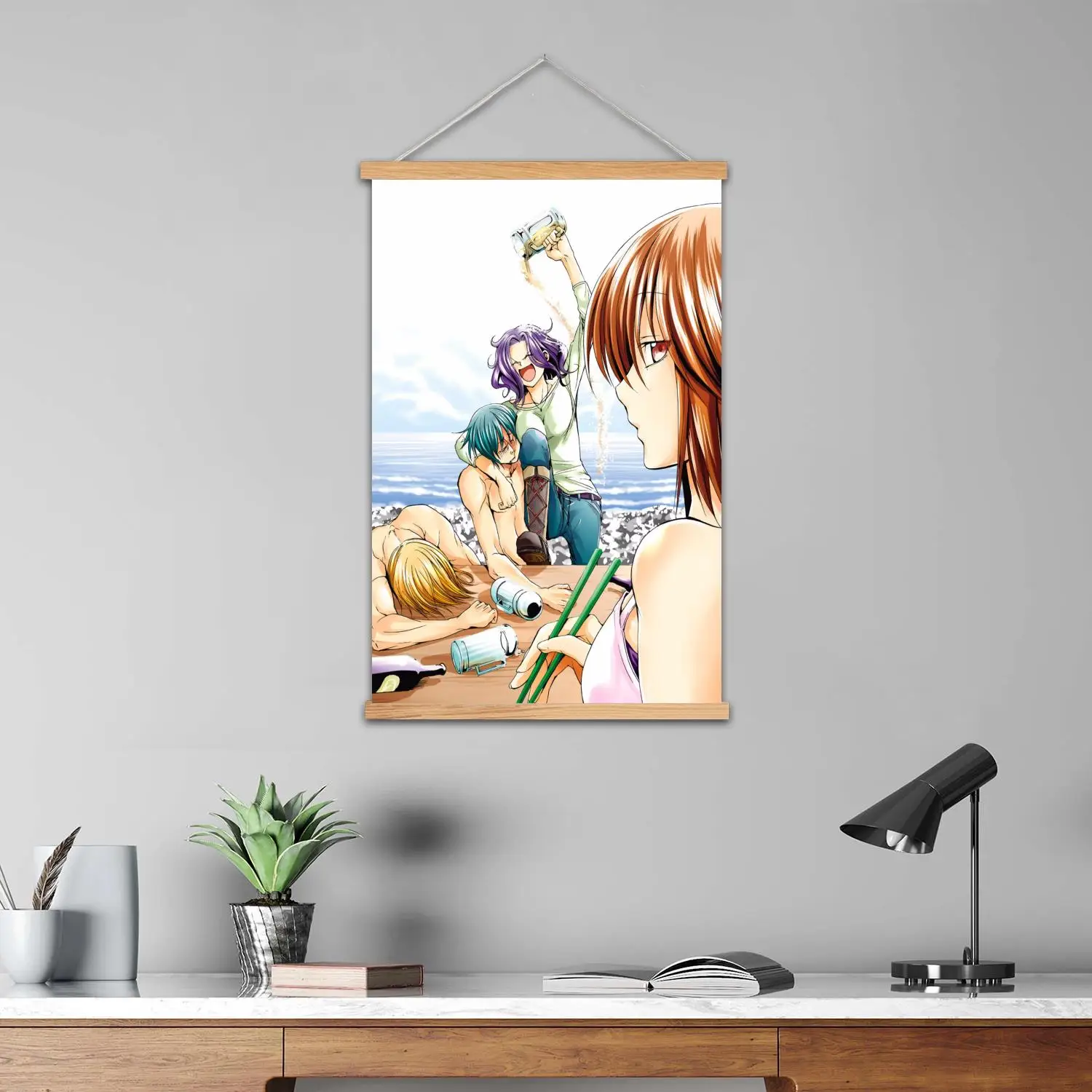gay anime Framed Wall Painting Canvas Art Poster and Wall Art  Modern Family Bedroom Decor Posters,Decorative painting view 2