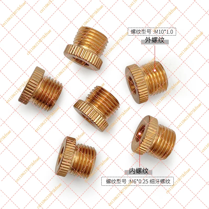 Fine Tooth Fastening Nut with External Thread, Precision Thread Bushing M4x0.25 M6x0.25, Custom Size Available