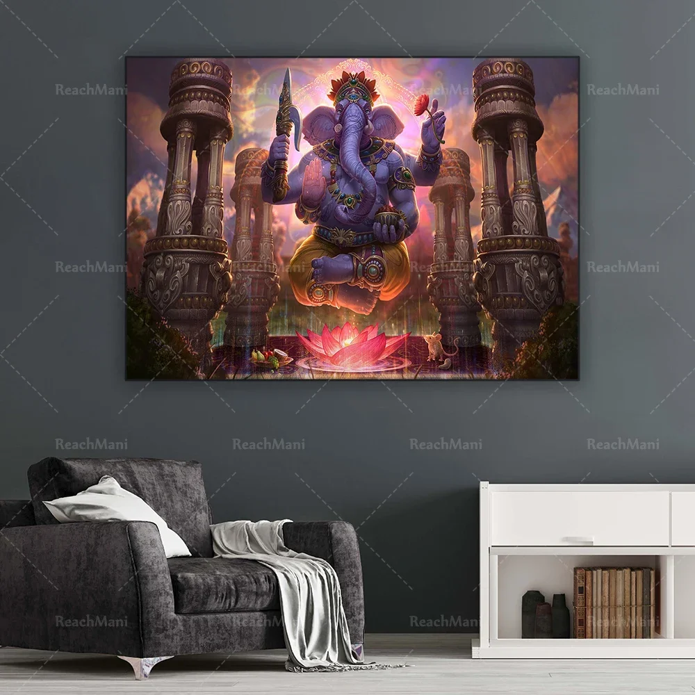 Ganesha hindu poster printing home decoration art living room printing wall art room decoration gift poster office corridor art