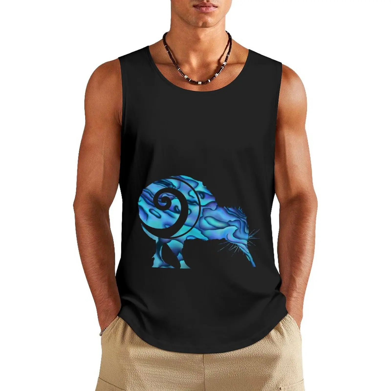 Paua Kiwi Tank Top Gym man Men's clothing brands T-shirt male gym accessories man