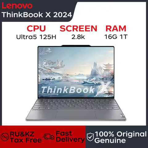 Lenovo Laptop Thinkbook X 2024 AI 13.5&ldquo; 2.8K 120Hz Intel Core Ultra5 125H/Ultra 9 185H 16G/32GB 8400MHz RAM PCIE4.0 Notebook PC