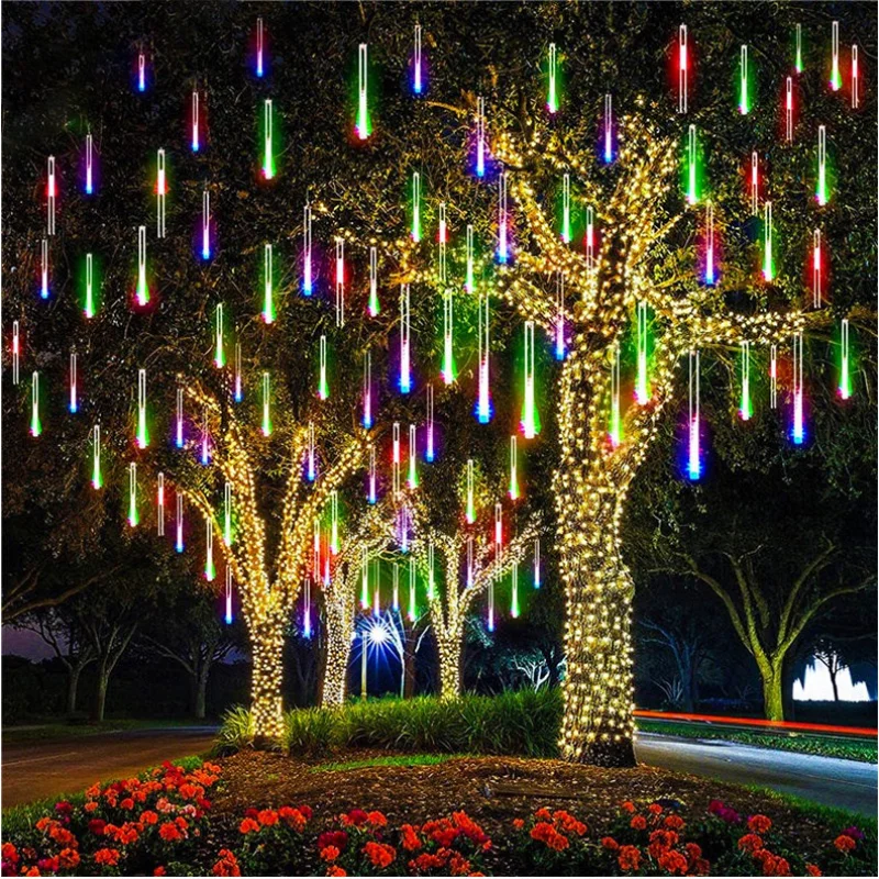 

30CM/50CM Waterproof LED Meteor Shower Rain Lights Falling String Lights for Outdoor Home Garden Wedding Party Holiday