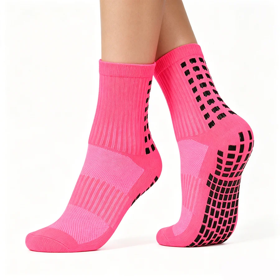 3/6/10pairs men women anti slip grip exercise athletic hiking socks tennis towel bottom breathable shockproof sports view 4