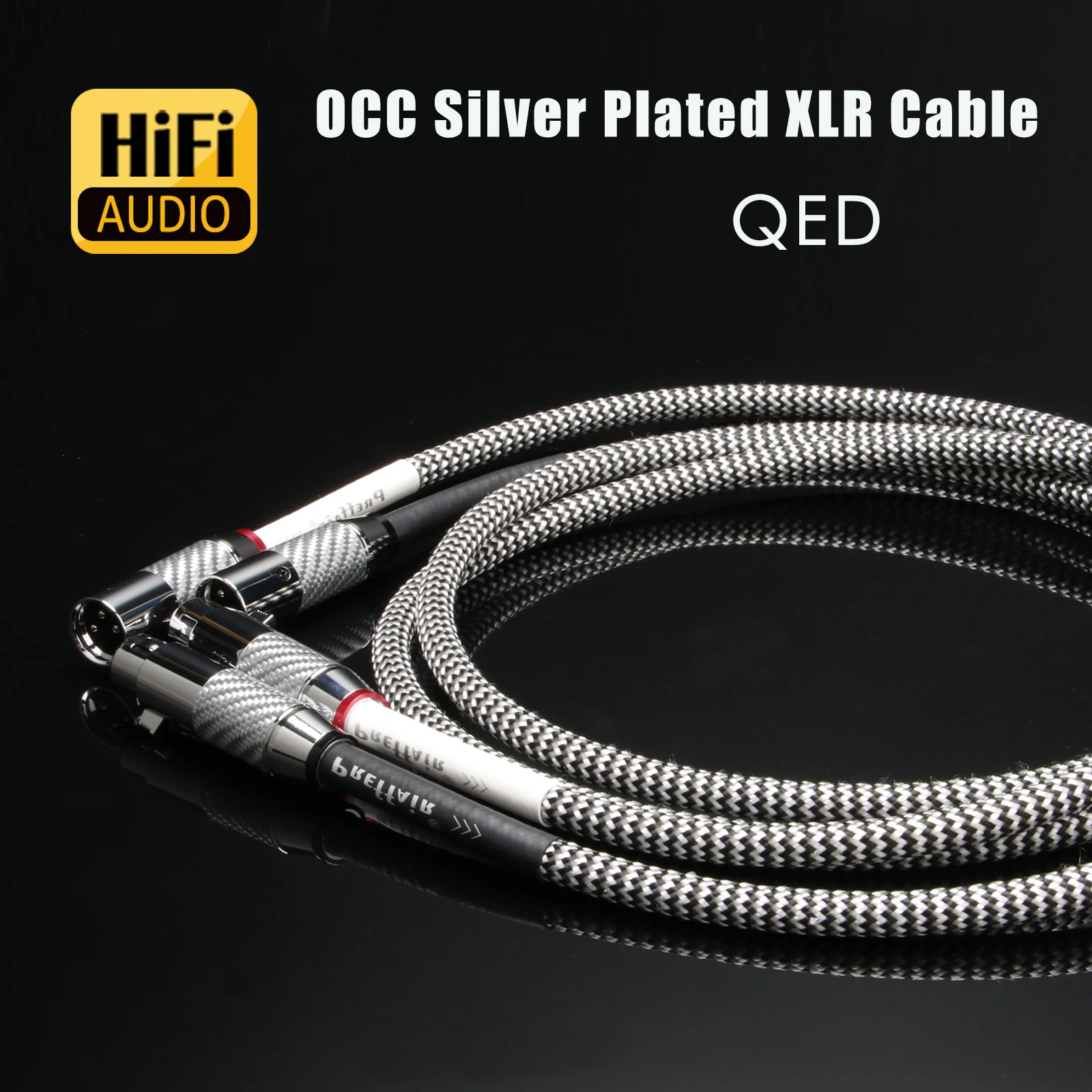 كابل صوت QED XLR مزدوج التدريع خالي من الضوضاء 2XLR كابل ذكر لميكروفون الخلاط #4