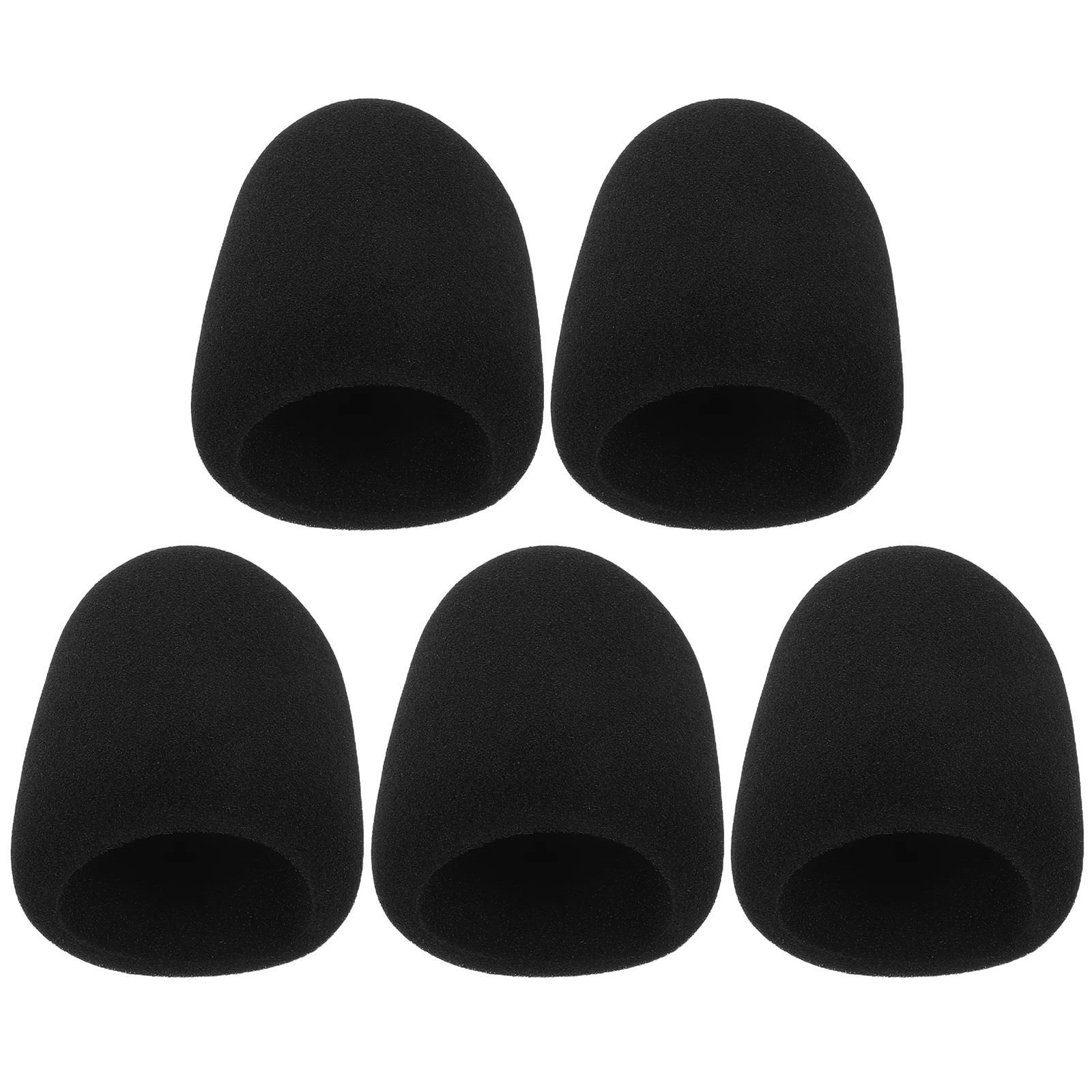 

5pcs Microphone Windscreen Cover: Universal Elastic Sponge Mic Windshield Muff For Noise Isolation Pop Filter Handheld Mic