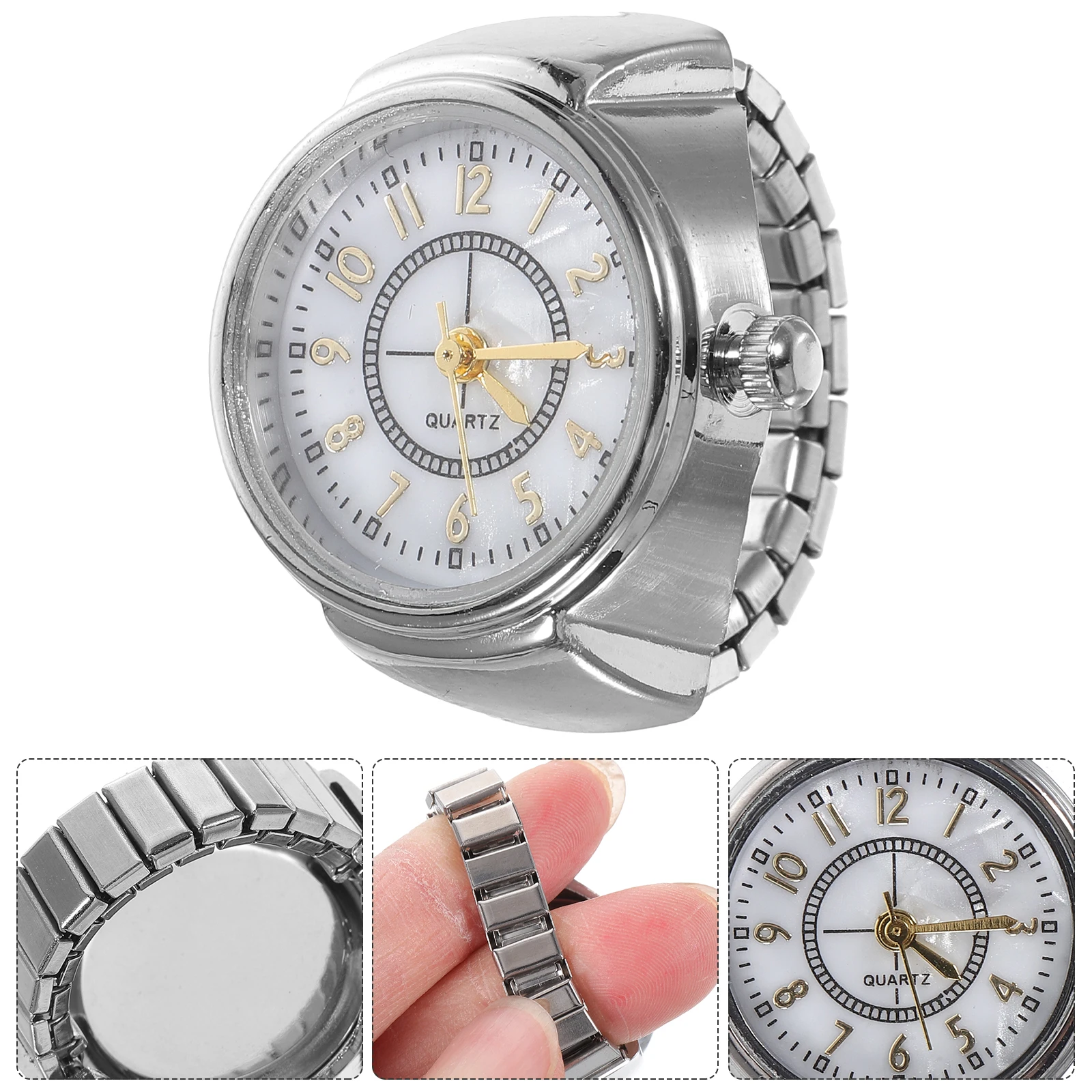 

Digital Ring Watch Finger Watches for Women Adjustable Stylish Quartz Woman Mini Rings