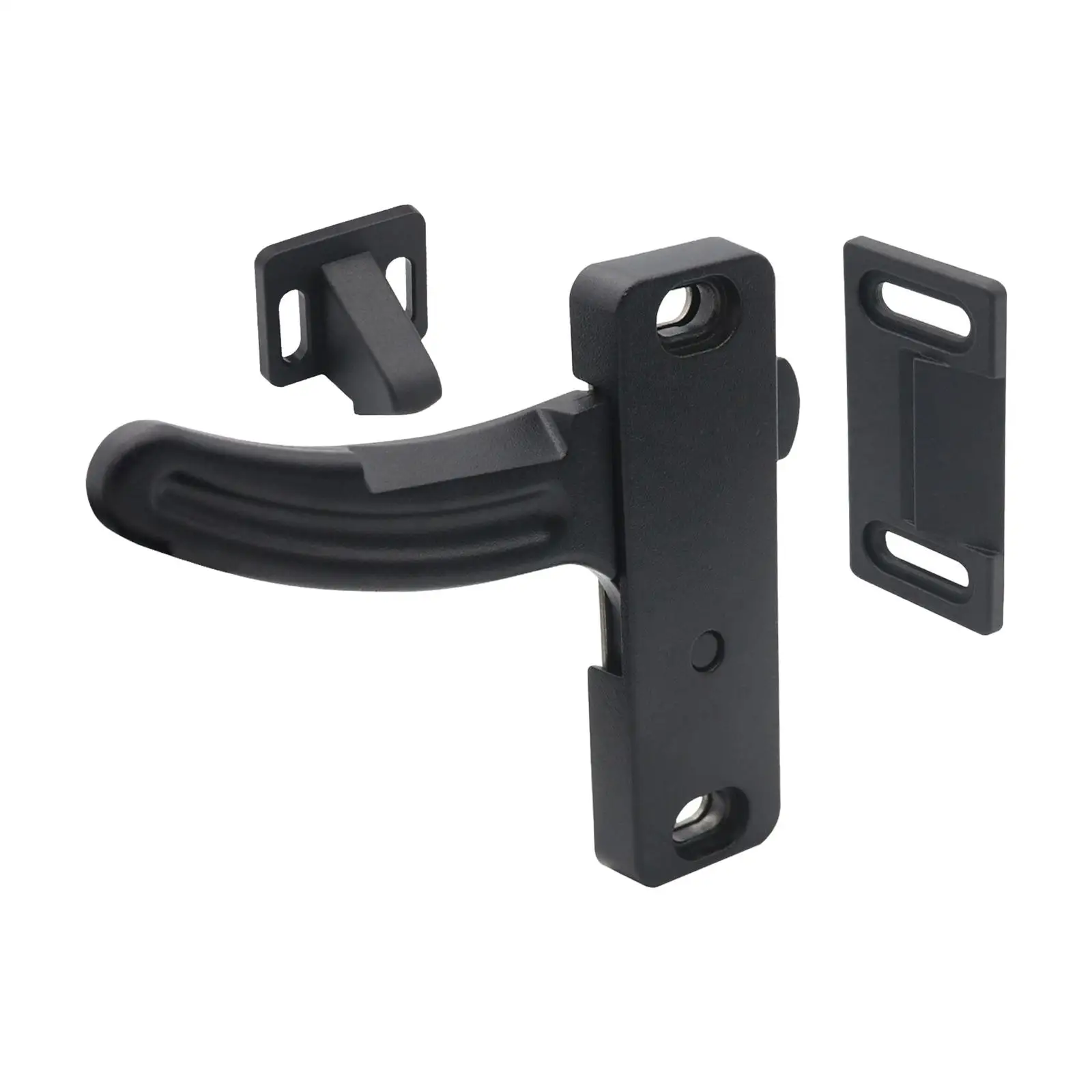 High Strength RV Screen Door Latch Aluminum Alloy Handle Set Universal Fit Trailer Door Latch for Motorhome Caravan