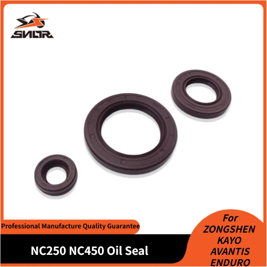 SNOR Engine Oil Seal Clutch Arm Start Shaft Crankshaft Parts For ZONGSHEN NC250 NC450 KAYO BSE AVANTIS ENDURO MOTOLAND BRZ