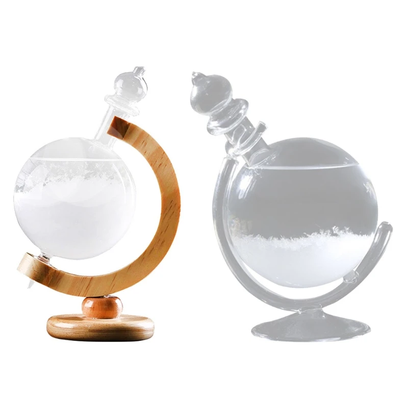 Glass Weather Forecaster Globe Glass Weather Predictor Barometer Weather Station  Table Decorative Bottles