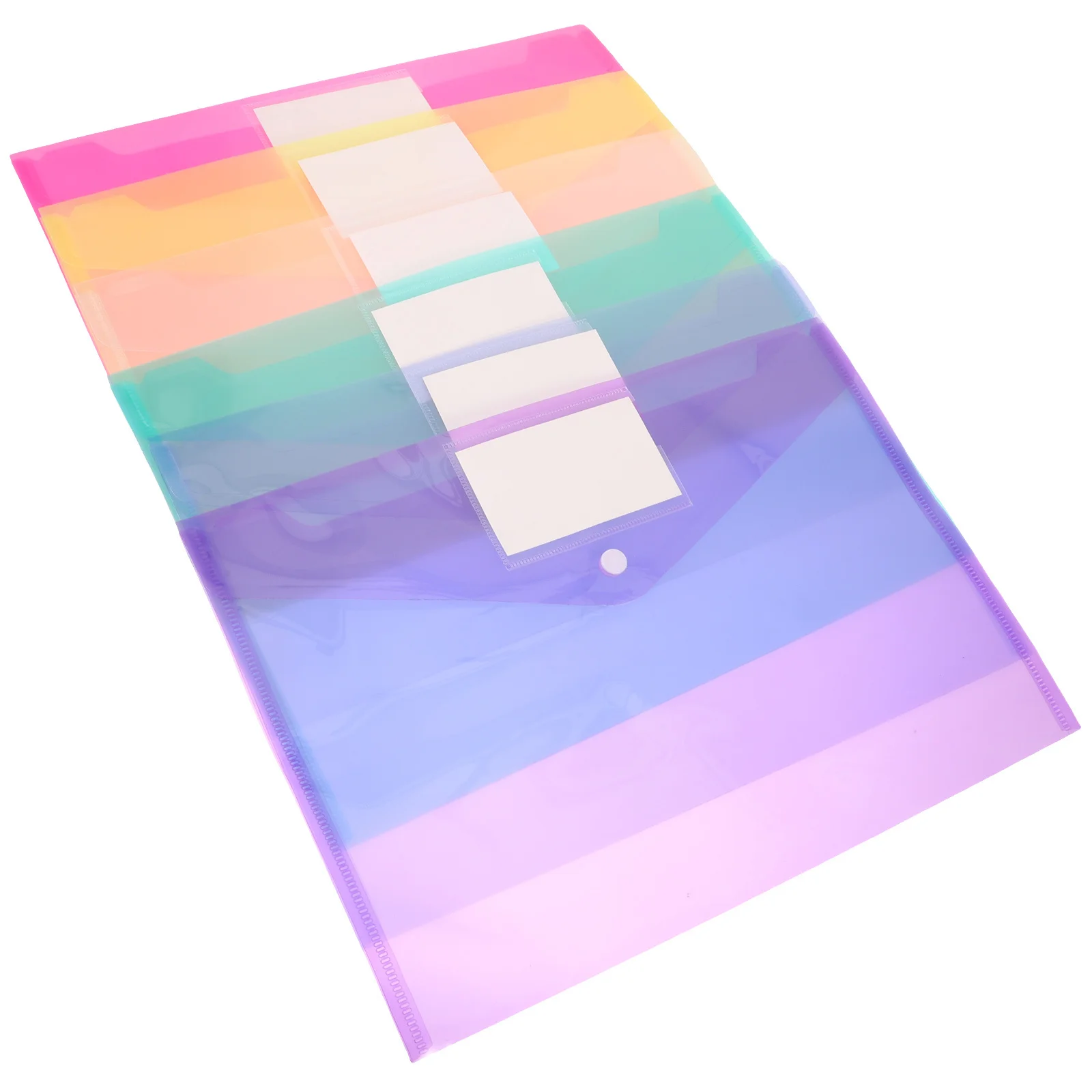 6 stuks documentzakken PP transparante bestandsmappen drukknoop organisator bestandshouders ontvangst Bill Ticket opbergzakken