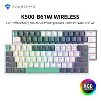 MACHENIKE K500-B61W Wireless Mechanical Keyboard 60% ANSI Layout Hot-swappable Tri-mode RGB Wireless Gaming Keyboard For Gamer