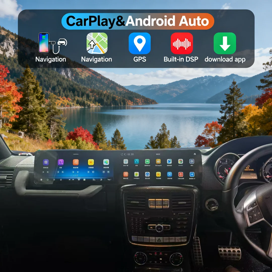 Car Radio GPS Navi For Mercedes Benz A B G Classs CLA GLA W176 W463 W246 2013-2018 Dual Screen Carplay Android Stereo Multimedia