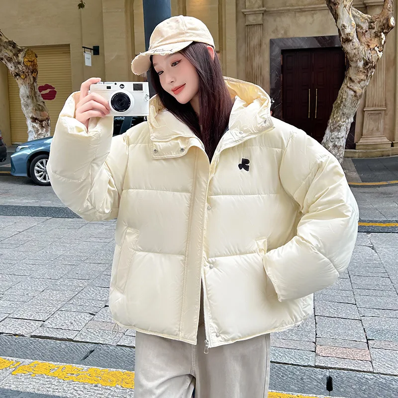 Parkas à capuche pour femmes, manteaux chauds et épais, poches amples, vestes avec bouton de fermeture éclair, manteau court, Streetwear pour dames, automne hiver 2025