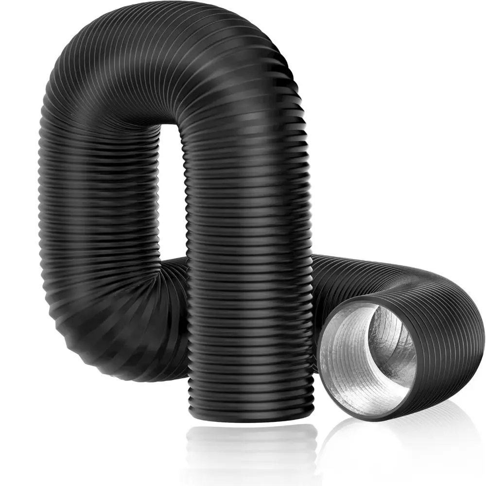 Insulated Aluminum Foil Air Ducting 6 inch Dryer Vent Hose 3 Layer Protection Heavy-Duty Exhaust Pipe Heating Cooling