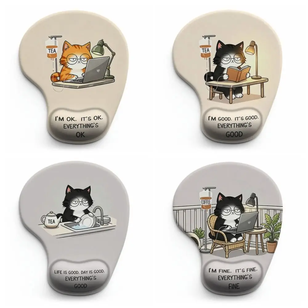 Non-Slip Cartoon Animal Mouse Pad Soft Ergonomic Comfortable Wrist Rest Smooth Surface Silicone Desktop Wrist Support