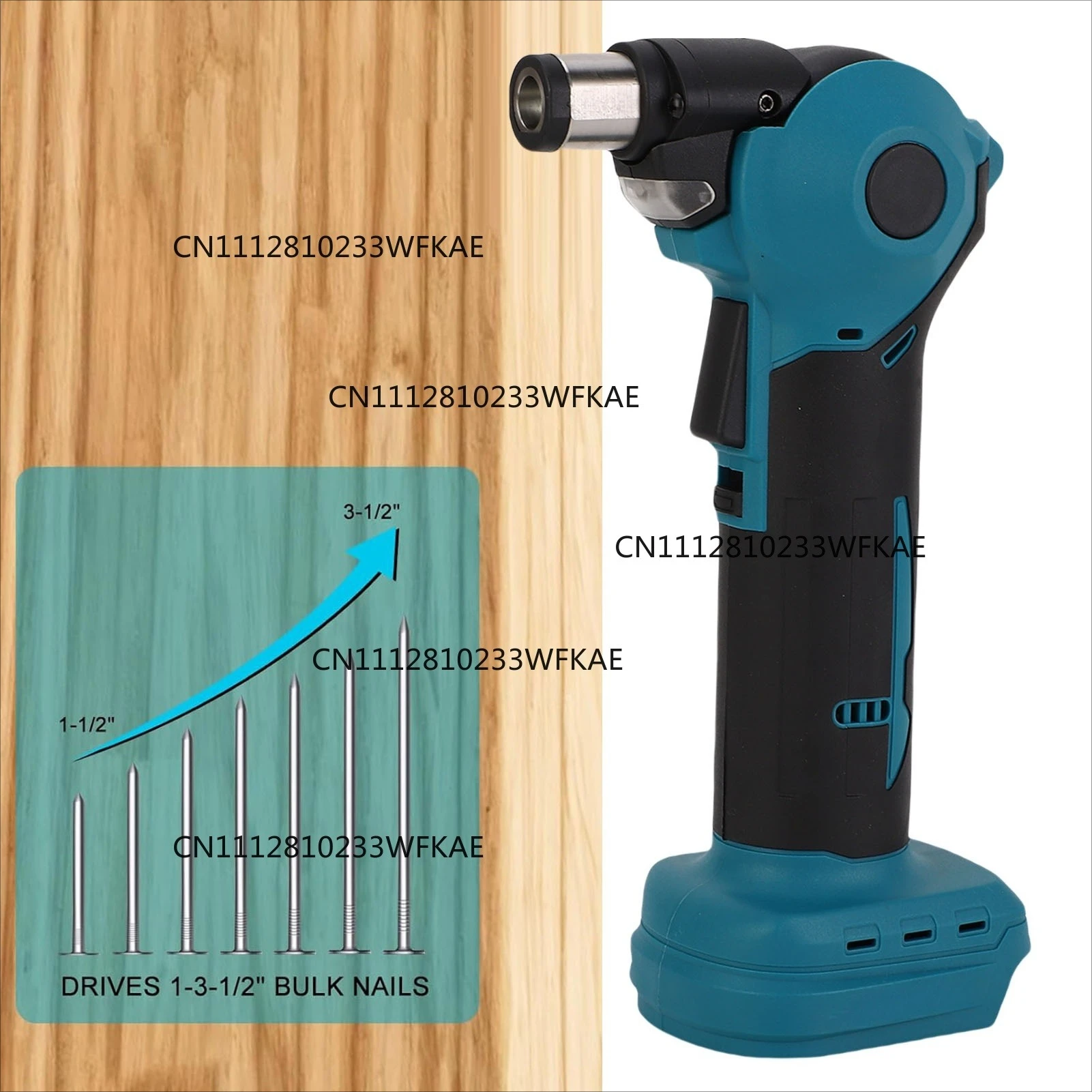 Electric magnetic palm hammer, compact, digital brushless motor, built-in LED light, suitable for woodworking projects
