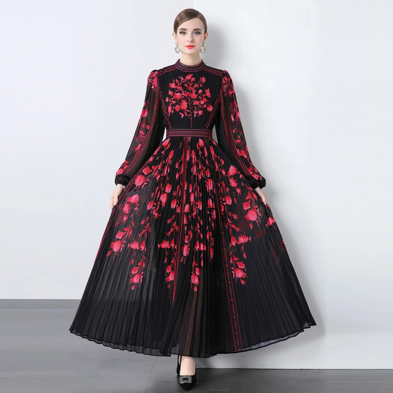 Ele European Court Sle longo oversized contornado Dr feminino Faion ow off oulder vestido de baile com saia de camada dupla