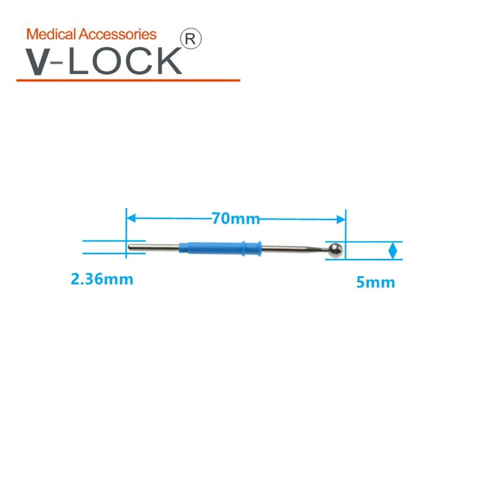 Electrosurgical blade/needle/ball/circle electrode for 70mm*2.36mm Set of 8