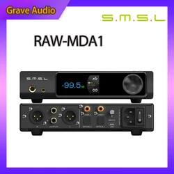 SMSL RAW-HA1 HIFI 데스크탑 2.1 채널 전력 증폭기, MQA USB DAC 앰프, 블루투스 5.1 지지대 LDAC HDMI ARC 165W * 2 출력 전력