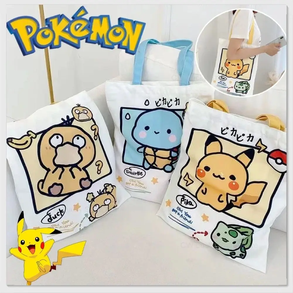 borsa-in-tela-pokemon-pikachu-cartoon-psyduck-squirtle-borse-a-tracolla-portatili-borse-da-shopping-borsa-multifunzionale-da-donna-regali-per-ragazze