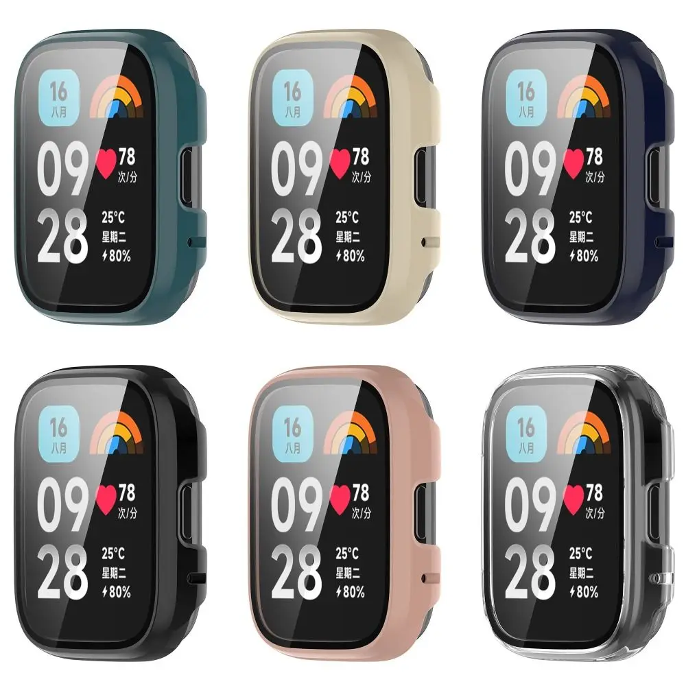 Funda protectora completa para reloj Redmi 3 Active, accesorios protectores de pantalla de reloj, carcasa inteligente, PC + funda templada, nuevo