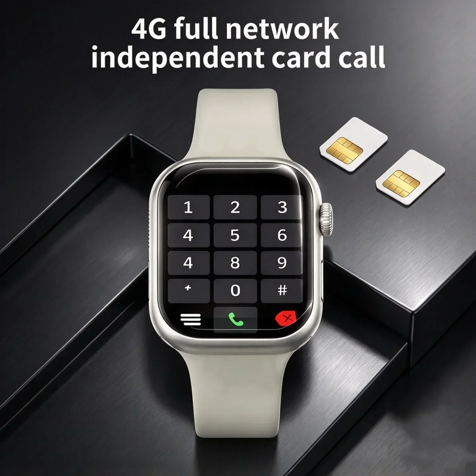 Android Smartwatch with 180° Rotating Camera & SIM Card Slot